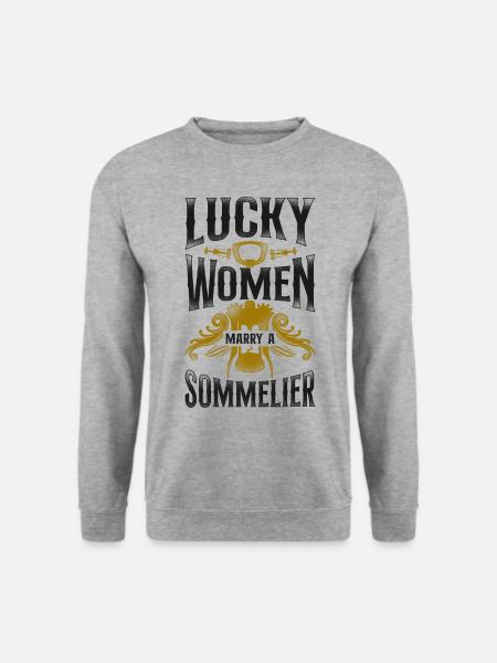 Sommelier Wine Drinking Tasting - Unisex Sweatshirt - salt & pepper