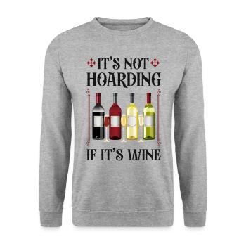 Sommelier Wine Drinking Tasting - Unisex Pullover - Weißgrau meliert - Vorne - Alina (178cm) & Michal (187cm)