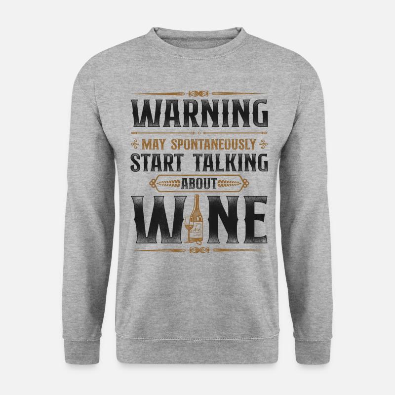 Sommelier Wine Drinking Tasting - Unisex Pullover - Weißgrau meliert
