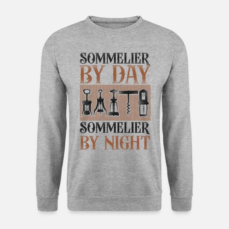 Sommelier Wine Drinking Tasting - Unisex Sweatshirt - salt & pepper