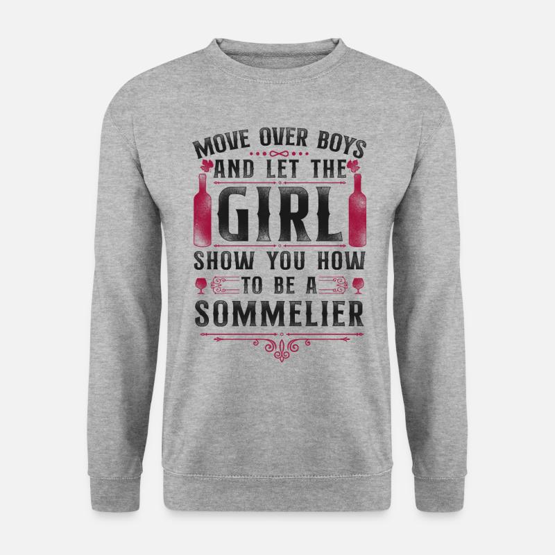 Sommelier Wine Drinking Tasting - Unisex Sweatshirt - salt & pepper