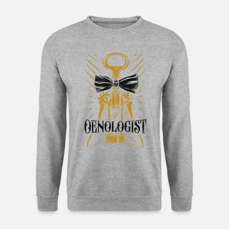 Sommelier Wine Drinking Tasting - Unisex Pullover - Weißgrau meliert