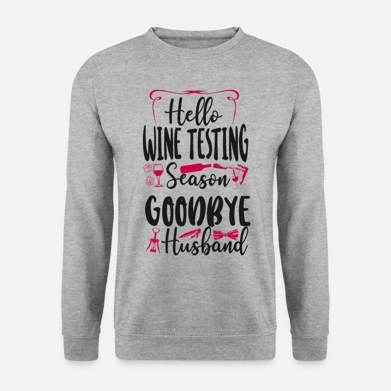 Sommelier Wine Drinking Tasting - Unisex Pullover - Weißgrau meliert