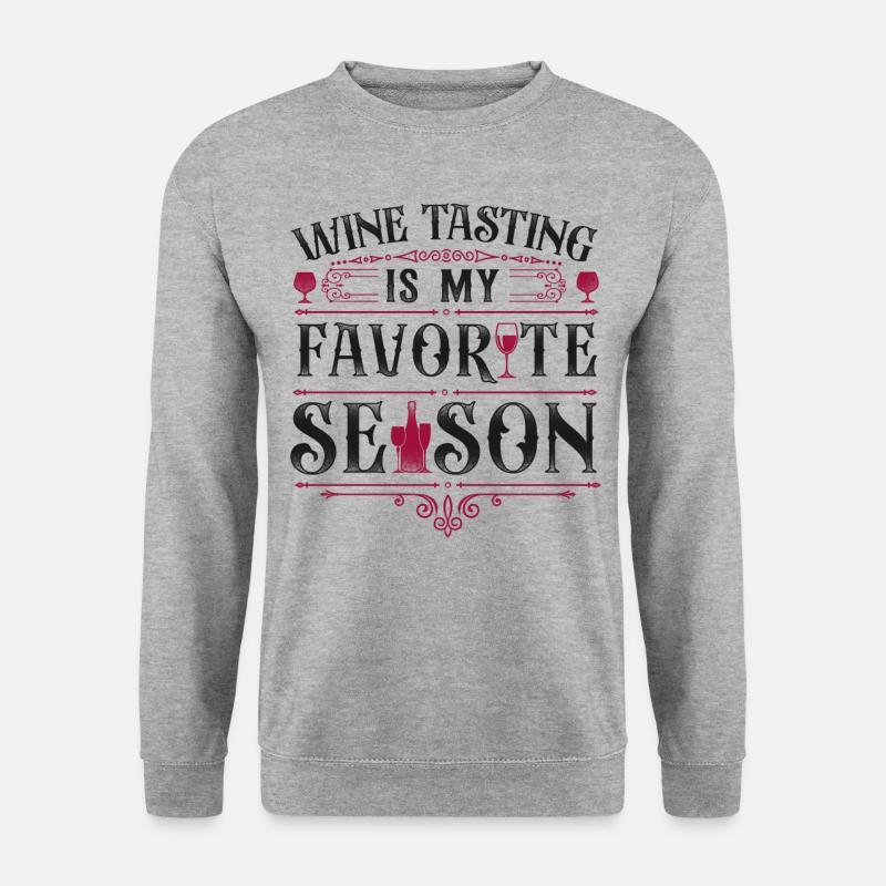 Sommelier Wine Drinking Tasting - Unisex Pullover - Weißgrau meliert