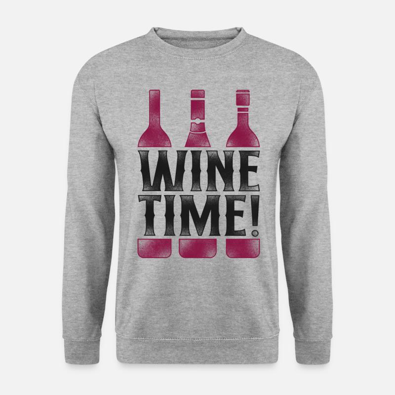 Sommelier Wine Drinking Tasting - Unisex Pullover - Weißgrau meliert
