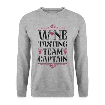 Sommelier Wine Drinking Tasting - Unisex Pullover - Weißgrau meliert - Vorne - Alina (178cm) & Michal (187cm)