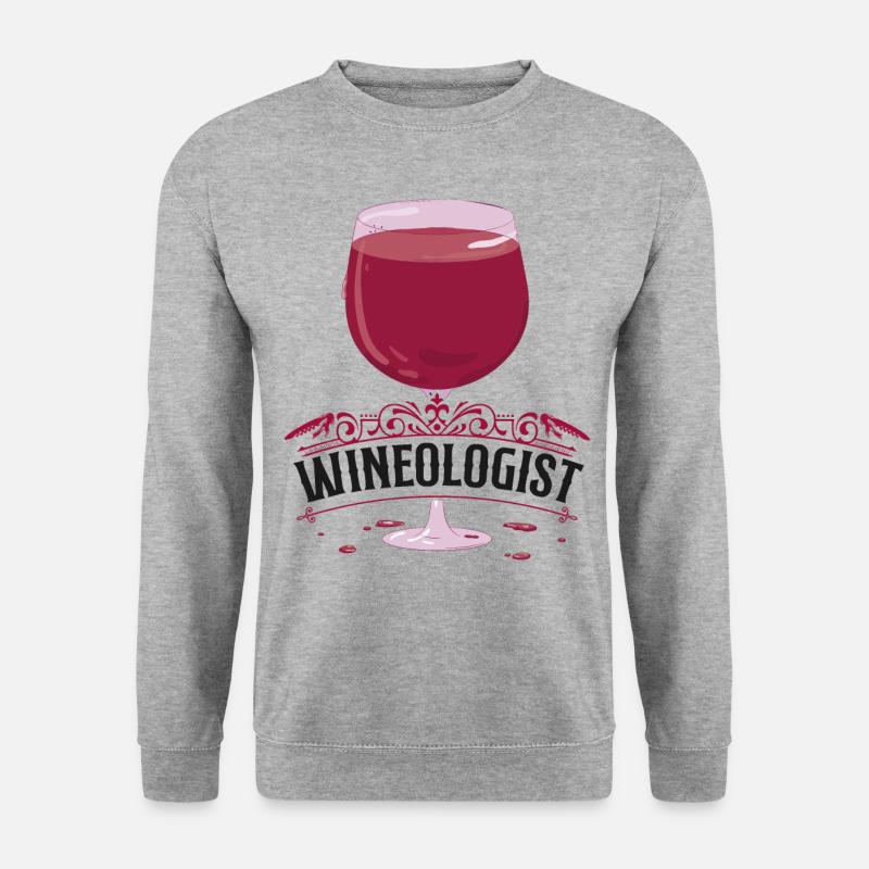 Dégustation de vin de sommelier - Sweat-shirt Unisexe - gris chiné