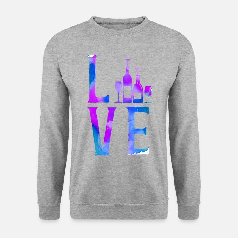 Sommelier Wine Drinking Tasting - Unisex Pullover - Weißgrau meliert