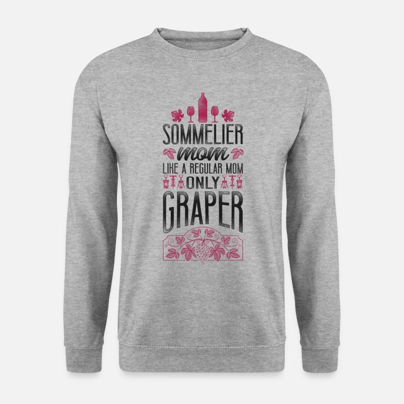 Sommelier Wine Drinking Tasting - Unisex Sweatshirt - salt & pepper