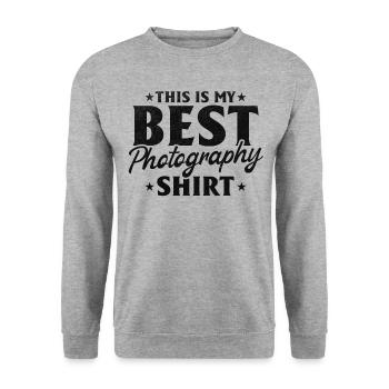 Photo: C’est mon meilleur - Sweat-shirt Unisexe - gris chiné - Devant - Alina (178cm) & Michal (187cm)
