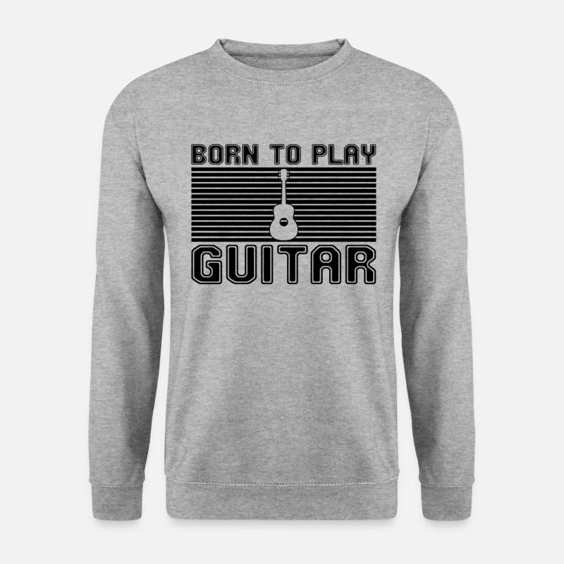 Gitarre spielen - Unisex Pullover - Weißgrau meliert