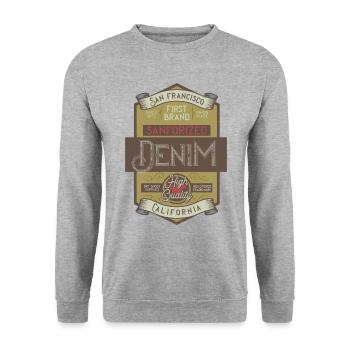 Bikers, motorcyclists - Unisex Sweatshirt - salt & pepper - Front - Alina (178cm) & Michal (187cm)