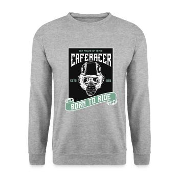 Bikers, motorcyclists - Unisex Sweatshirt - salt & pepper - Front - Alina (178cm) & Michal (187cm)