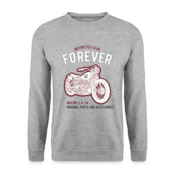 Bikers, motorcyclists - Unisex Sweatshirt - salt & pepper - Front - Alina (178cm) & Michal (187cm)