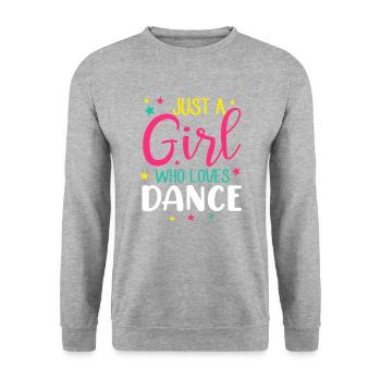 Just A Girl who loves Dance, Dancing Teacher - Unisex Sweatshirt - salt & pepper - Front - Alina (178cm) & Michal (187cm)