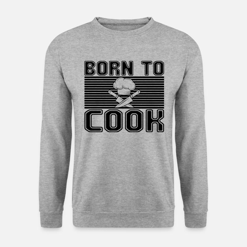 Kochen - Unisex Pullover - Weißgrau meliert
