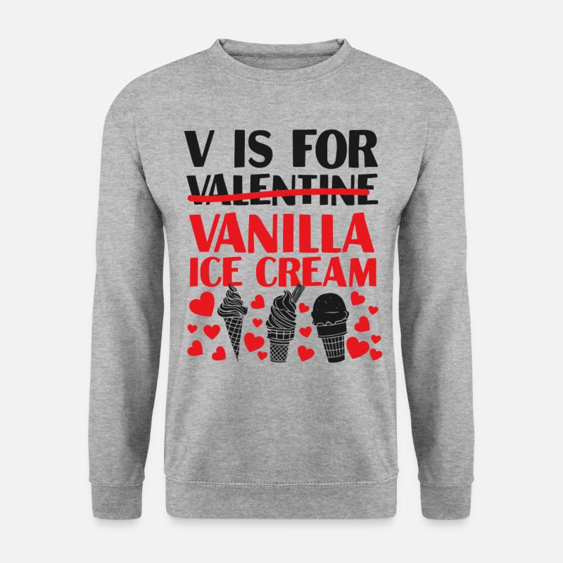 Ice Cream Valentines Day Cone - Unisex Sweatshirt - salt & pepper