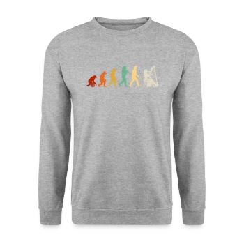 Harp evolution, musical instrument Harpist - Unisex Sweatshirt - salt & pepper - Front - Alina (178cm) & Michal (187cm)