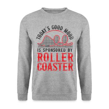 Roller Coaster Vintage Today's - Unisex Pullover - Weißgrau meliert - Vorne - Alina (178cm) & Michal (187cm)