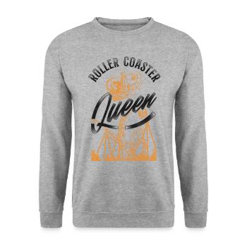 Roller Coaster Vintage Crown - Unisex Sweatshirt - salt & pepper - Front - Alina (178cm) & Michal (187cm)