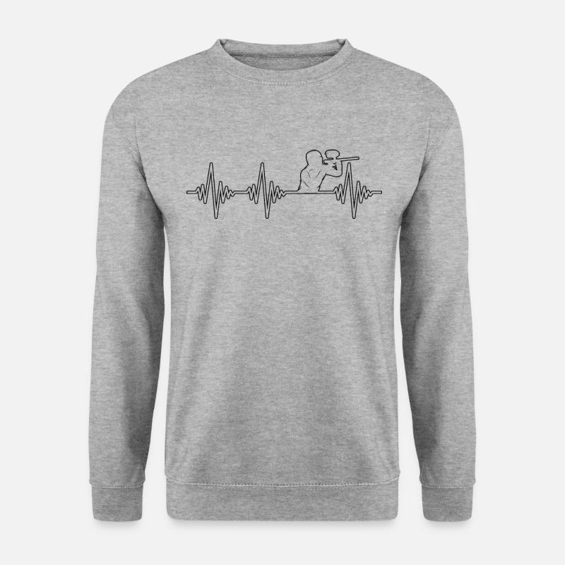 Paintball Herzschlag - Unisex Pullover - Weißgrau meliert