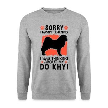 My Do Khyi thought of Tibetmastiff - Unisex Sweatshirt - salt & pepper - Front - Alina (178cm) & Michal (187cm)