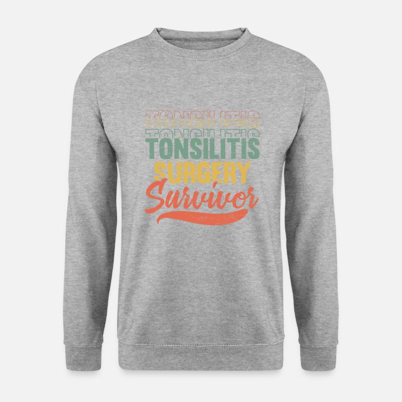 Tonsillitis Survivor Tonsillectomy - Unisex Sweatshirt - salt & pepper