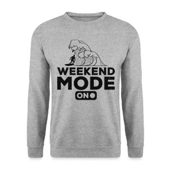 Mode week-end de surf pour les sports nautiques, surf sur l’eau - Sweat-shirt Unisexe - gris chiné - Devant - Alina (178cm) & Michal (187cm)
