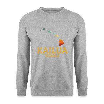 Kailua hawaiian, hawaii - Unisex Sweatshirt - salt & pepper - Front - Alina (178cm) & Michal (187cm)