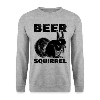 Écureuil Bière Écureuil - Sweat-shirt Unisexe - gris chiné - Devant - Alina (178cm) & Michal (187cm)