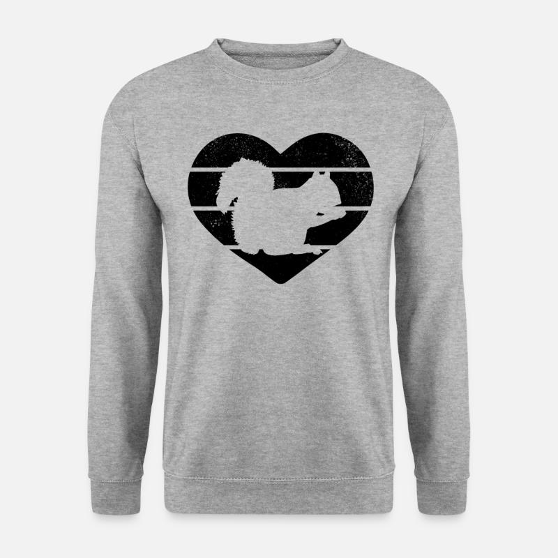 Eichhörnchen Liebhaber Eichhörnchen süßes - Unisex Pullover - Weißgrau meliert