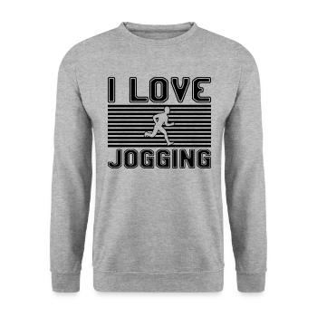 J’adore faire du jogging - Sweat-shirt Unisexe - gris chiné - Devant - Alina (178cm) & Michal (187cm)