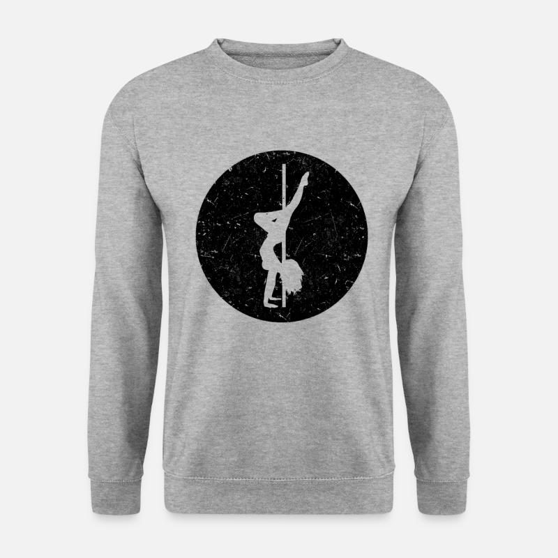 Pole Dancing Silhouette Pole Dancer Pole - Unisex Pullover - Weißgrau meliert