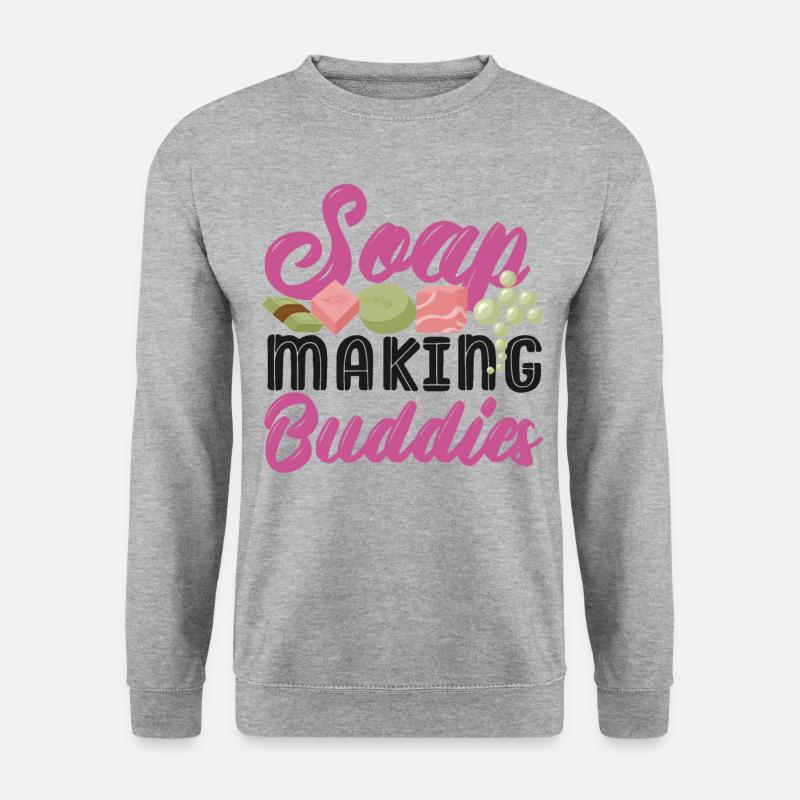 Soap Making Crafting Soap Making - Unisex Pullover - Weißgrau meliert