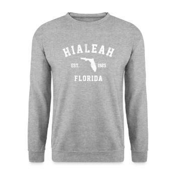 Hialeah florida Hialeah - Unisex Sweatshirt - salt & pepper - Front - Alina (178cm) & Michal (187cm)