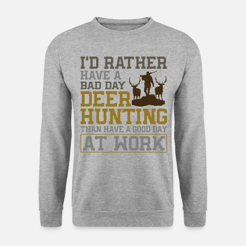 Buck Deer Hunting Hunter I'd - Unisex Sweatshirt - salt & pepper