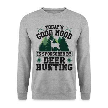 Chasseur de cerfs buck aujourd’hui - Sweat-shirt Unisexe - gris chiné - Devant - Alina (178cm) & Michal (187cm)
