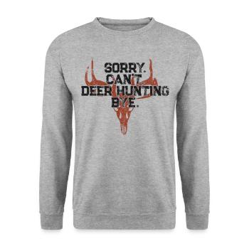 Chasseur de cerfs Buck Désolé. - Sweat-shirt Unisexe - gris chiné - Devant - Alina (178cm) & Michal (187cm)