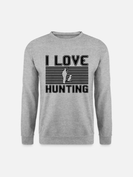 I love hunting - Unisex Sweatshirt - salt & pepper