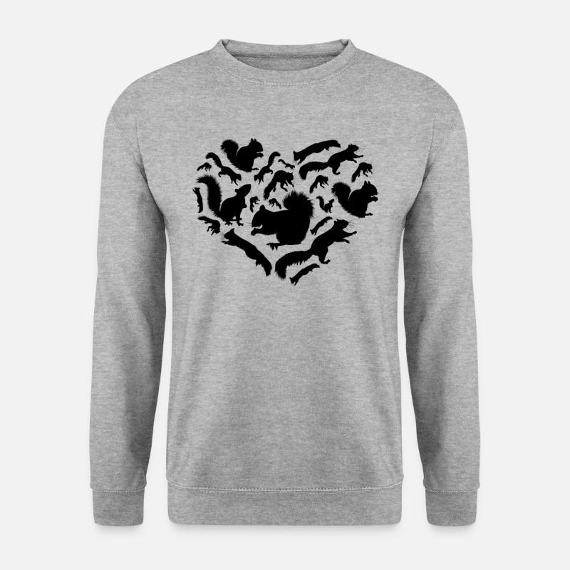 Écureuil avec écureuil, écureuil doux - Sweat-shirt Unisexe - gris chiné