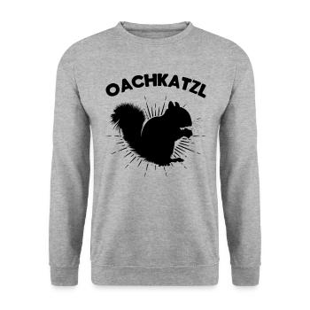 Eichhörnchen Liebhaber Eichhörnchen Freunde - Unisex Pullover - Weißgrau meliert - Vorne - Alina (178cm) & Michal (187cm)
