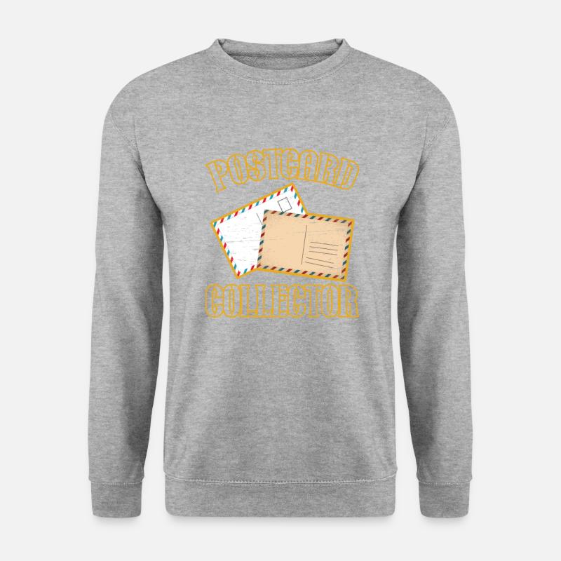 Deltiology-karte Colleting Deltiologist-postkarte - Unisex Pullover - Weißgrau meliert