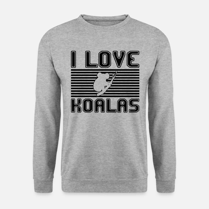 I love koalas - Unisex Pullover - Weißgrau meliert