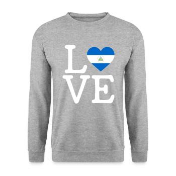I love Nicaragua, nicaragua - Unisex Sweatshirt - salt & pepper - Front - Alina (178cm) & Michal (187cm)