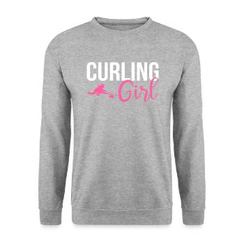 Curling girl, curling - Unisex Sweatshirt - salt & pepper - Front - Alina (178cm) & Michal (187cm)
