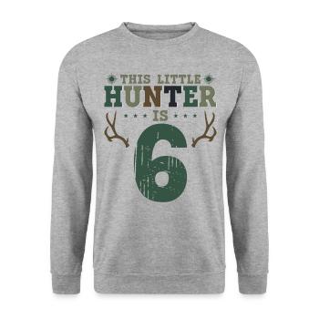 Buck Deer Hunting Hunter Kid 6ème - Sweat-shirt Unisexe - gris chiné - Devant - Alina (178cm) & Michal (187cm)