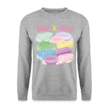 Soap Making Crafting Soap-A-Holic - Unisex Sweatshirt - salt & pepper - Front - Alina (178cm) & Michal (187cm)