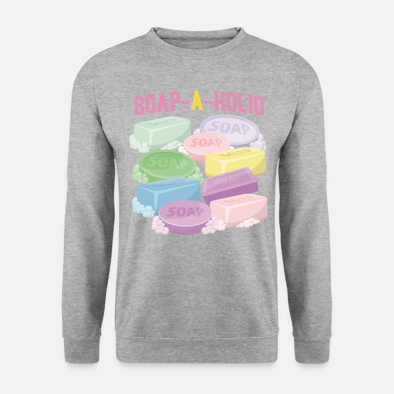 Soap Making Crafting Soap-A-Holic - Unisex Pullover - Weißgrau meliert