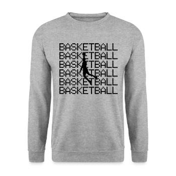 Basket-ball - Sweat-shirt Unisexe - gris chiné - Devant - Alina (178cm) & Michal (187cm)