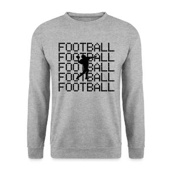 football rugby - Unisex Pullover - Weißgrau meliert - Vorne - Alina (178cm) & Michal (187cm)
